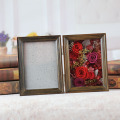 Christmas Valentines day gift flowers frame box preserved fresh flower photo frame gift wooden box